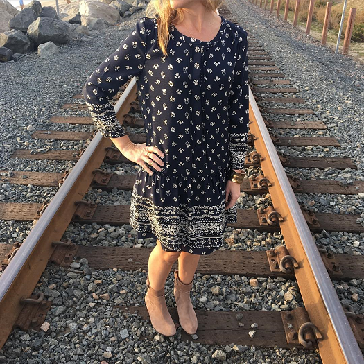 dress on train tracks